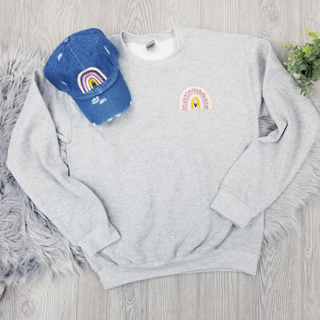 Embroidered Rainbow Sweatshirt • Adult