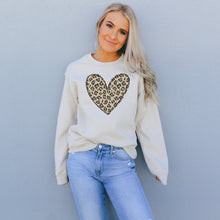 Load image into Gallery viewer, Leopard Heart Sweatshirt
