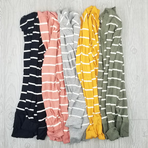 Striped Snap Up Cardigan • Plus Size