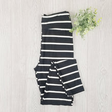 Load image into Gallery viewer, Black and White Stripe Leggings
