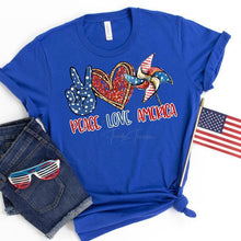 Load image into Gallery viewer, Peace Love America • Tee
