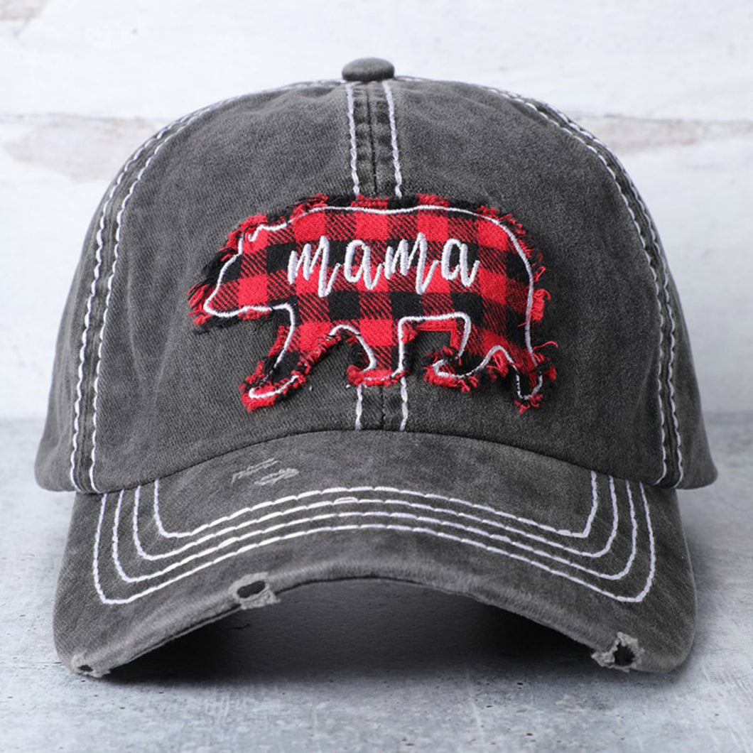 Plaid Mama Bear Hat