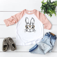 Load image into Gallery viewer, Kids Bunny Raglan • Leopard Glasses
