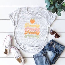 Load image into Gallery viewer, Peachy • White Marble Tee
