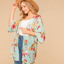 Load image into Gallery viewer, Carly Floral Kimono • Sage
