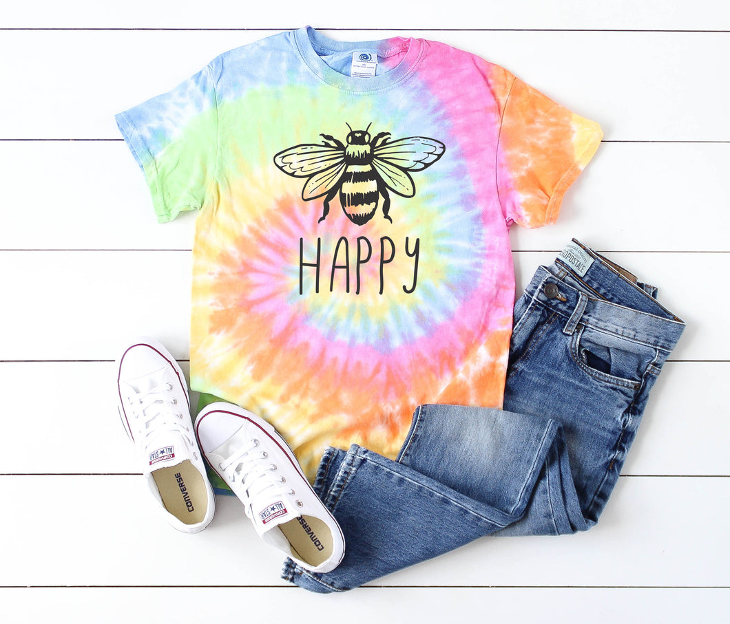 Bee Happy • Pastel Tie Dye