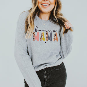 Bonus Mama Leopard Sweatshirt • More Colors