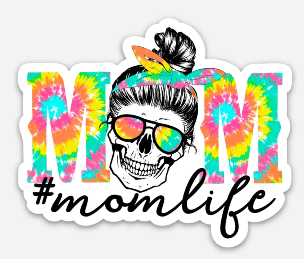 Tie Dye Mom Life Sticker