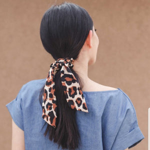 Leopard Hair Scarf Scrunchie