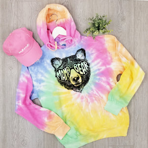 Mama Bear Sunglasses • Pastel Tie Dye Hoodie