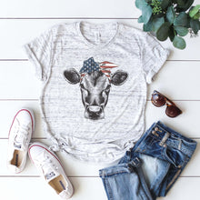 Load image into Gallery viewer, Fourth of July Cow Tee
