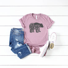 Load image into Gallery viewer, Floral Mama Bear Tee • Charcoal Ink
