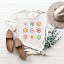 Load image into Gallery viewer, Retro Flower Smiley Face Tee
