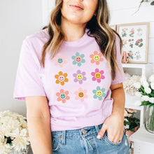 Load image into Gallery viewer, Retro Flower Smiley Face Tee

