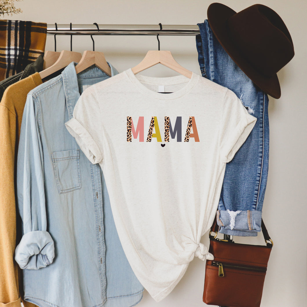 Mama Colorful Leopard Shirt • More Colors