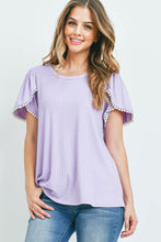 Load image into Gallery viewer, Olivia Pom Pom Top - Lilac
