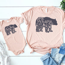 Load image into Gallery viewer, Mama Bear Baby Bear Shirt Set • Peach - Set of 2 Shirts
