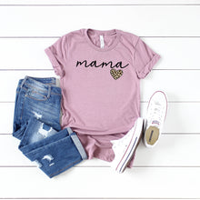 Load image into Gallery viewer, Mama Leopard Heart Shirt • More Colors
