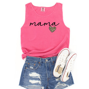 Mama Leopard Heart • Tank • UNISEX sizing