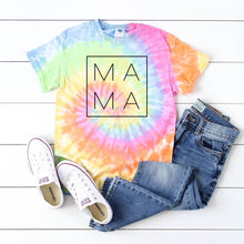 Load image into Gallery viewer, Mama Square Design • Tie Dye Short Sleeve
