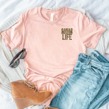Load image into Gallery viewer, Leopard Mom Life Tee • Left Chest
