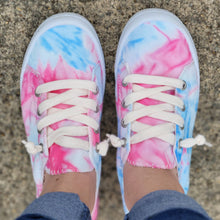 Load image into Gallery viewer, Tie Dye Slip On Shoes • Pink and Blue
