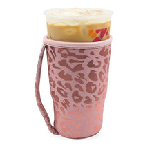 Load image into Gallery viewer, Pink Leopard Reusable Drink Sleeve (Large)
