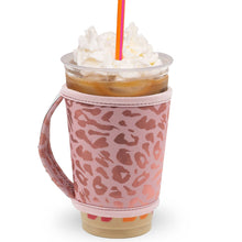 Load image into Gallery viewer, Pink Leopard Reusable Drink Sleeve (Medium)
