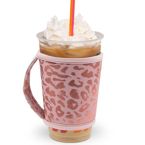 Pink Leopard Reusable Drink Sleeve (Medium)