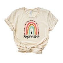 Load image into Gallery viewer, Pray Wait Trust Rainbow Tee • More Colors
