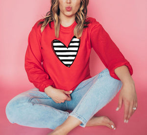 Striped Heart • Sweatshirt