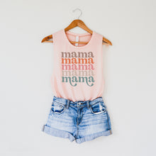 Load image into Gallery viewer, Retro Repeating Mama • Tank Peach - SIZE UP
