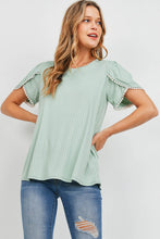 Load image into Gallery viewer, Olivia Pom Pom Top -Sage
