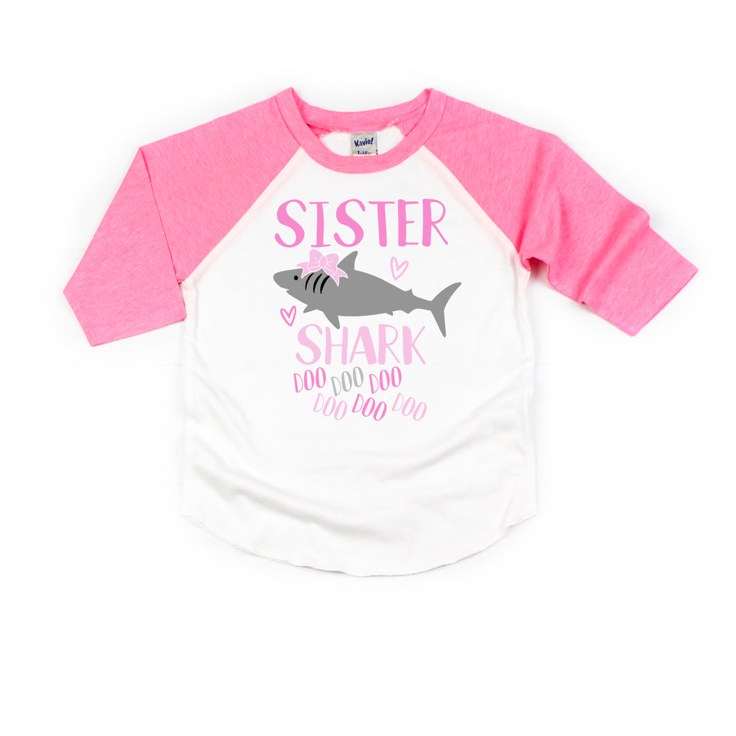 Sister Shark • Pink Raglan