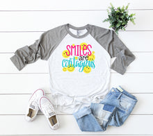 Load image into Gallery viewer, Smiles Are Contagious Raglan • More colors
