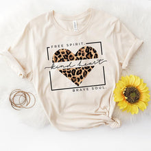 Load image into Gallery viewer, Free Spirit. Kind Heart. Brave Soul • Cream Tee
